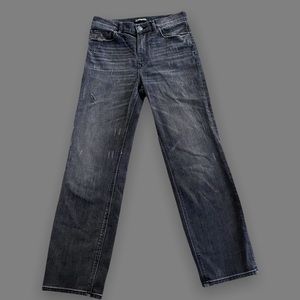 Express Straight Ankle High Rise Jeans | Black | Size 2